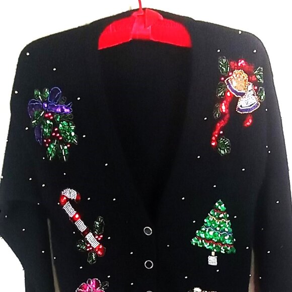 Design Options Philip Jane Gordon Medium Wool & Rabbit Embellished Sweater - Picture 1 of 11